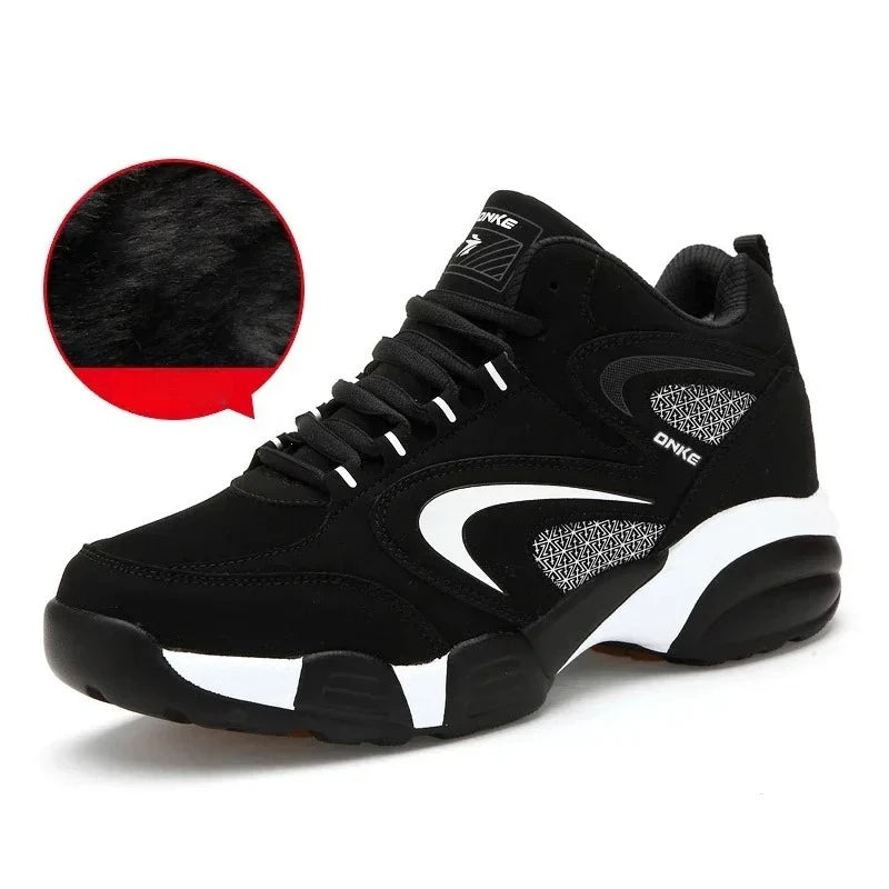 LEDP Men's Waterproof Winter Sneakers – Non-Slip, Size Up to 48