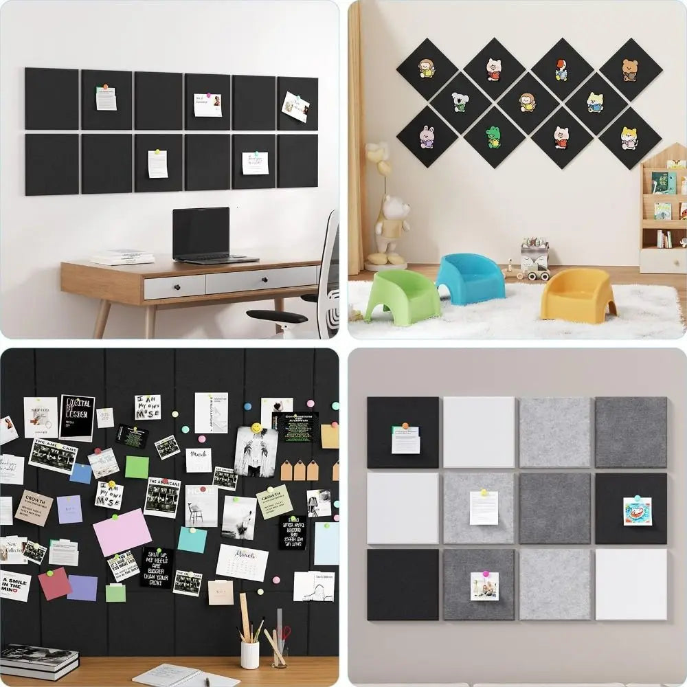 Self-Adhesive Felt Acoustic Wall Panels 30x30cm – 9mm Thick
