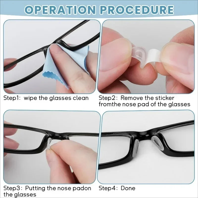Adhesive Silicone Nose Pads for Glasses – 10 or 60 Pack