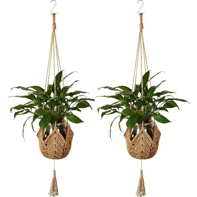 Macrame Plant Hanger – Natural Hemp Rope Hanging Planter