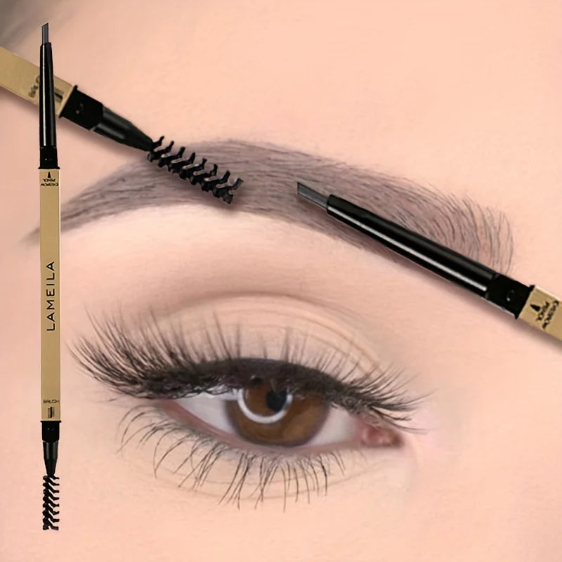 Waterproof Double-Ended Eyebrow Pencil – Ultra-Fine Tip & Spoolie