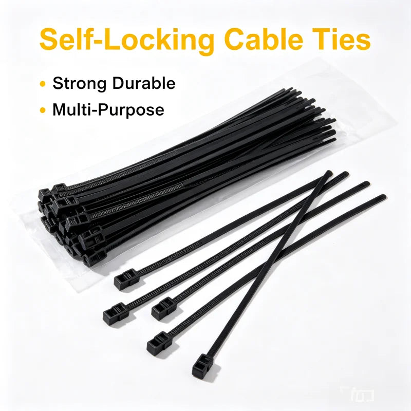 Heavy-Duty Reusable Nylon Cable Ties – Strong & Durable