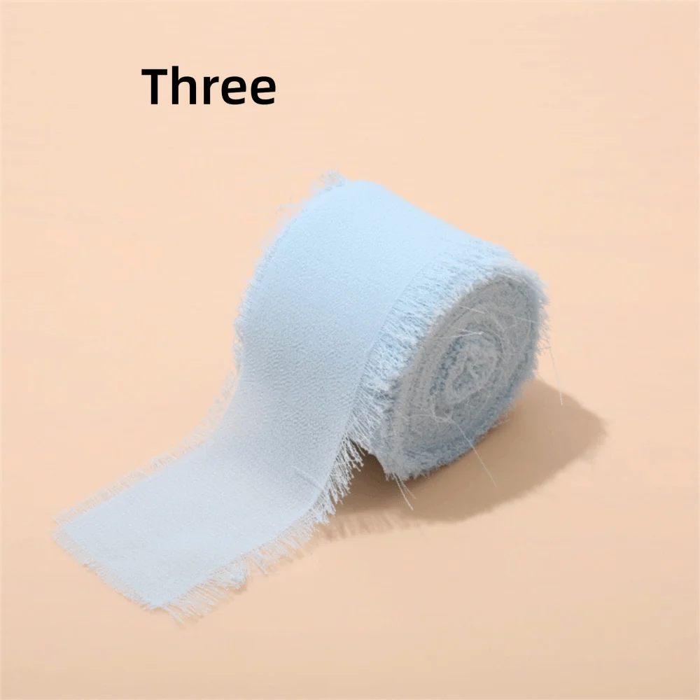 3-Roll Fringe Chiffon Ribbon – 5m DIY Wedding & Craft Décor