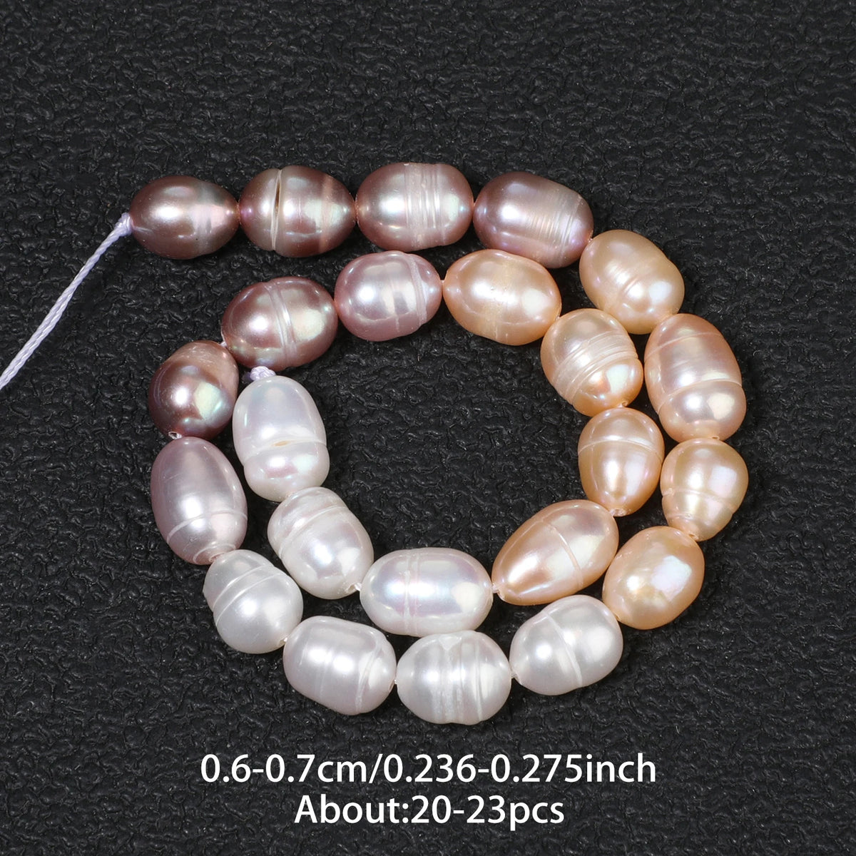 Natural Freshwater Pearl Loose Beads – Pink White Purple Rice Shape