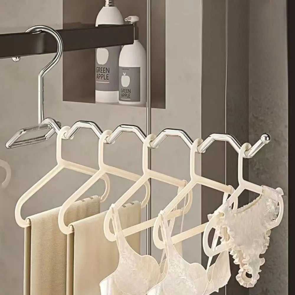 Stainless Steel Folding Clothes Hanger – Multi-Hook Indoor Rack