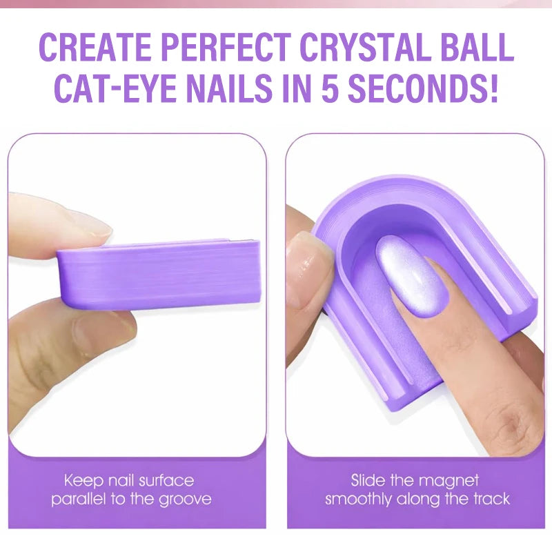 U-Shaped Cat Eye Nail Magnet Guide Tool – DIY Gel Polish