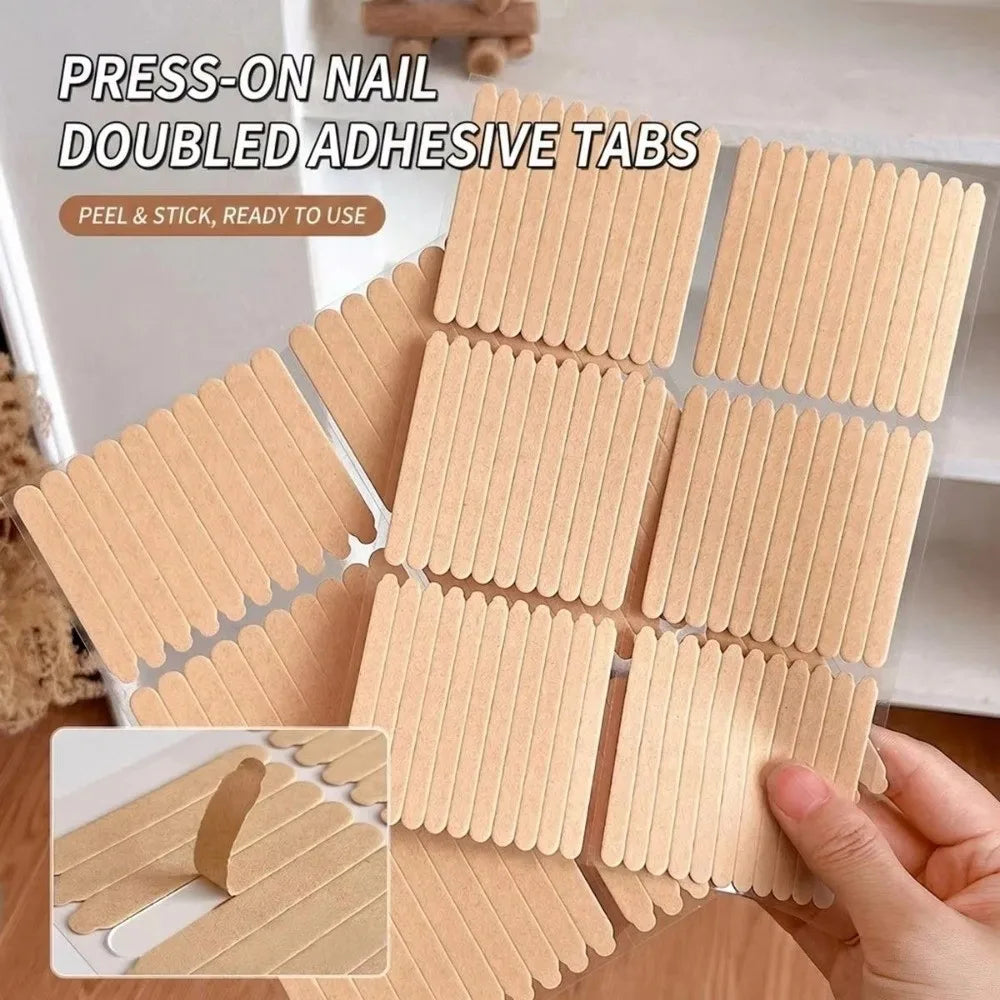 60/66Pcs Double-Sided Nail Glue Stickers for False Nails