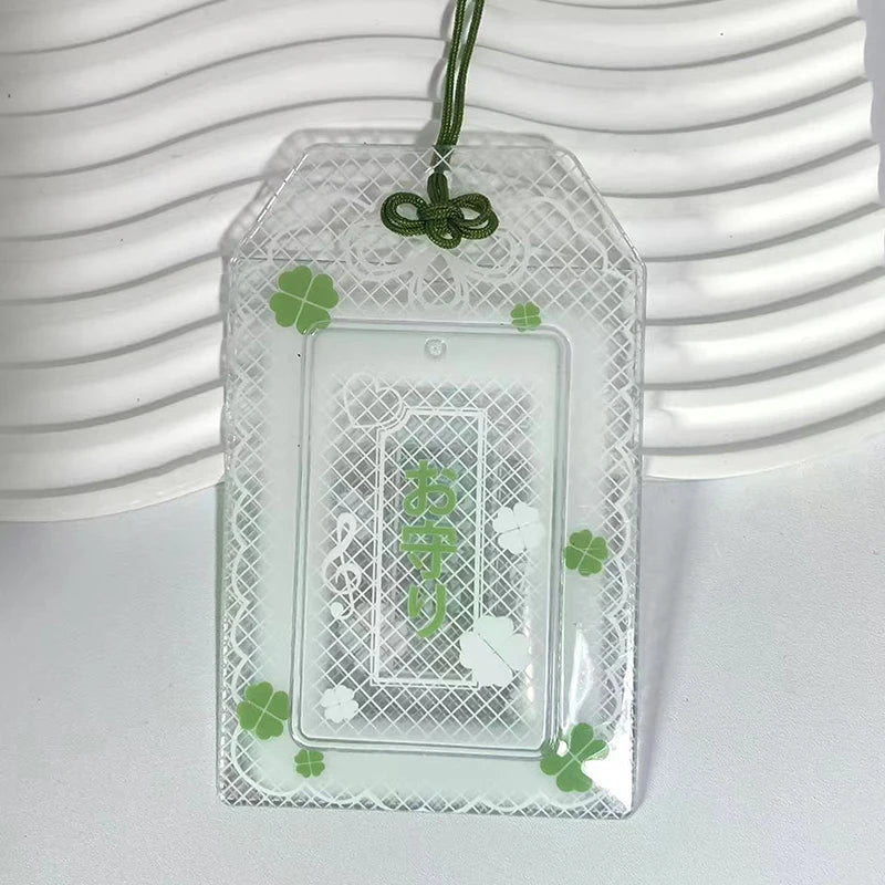 Clover PVC Photocard Holder – Cute Card Sleeve & Clip