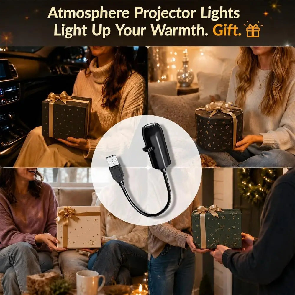 USB Portable LED Projector Night Light – Ceiling Projection Lamp