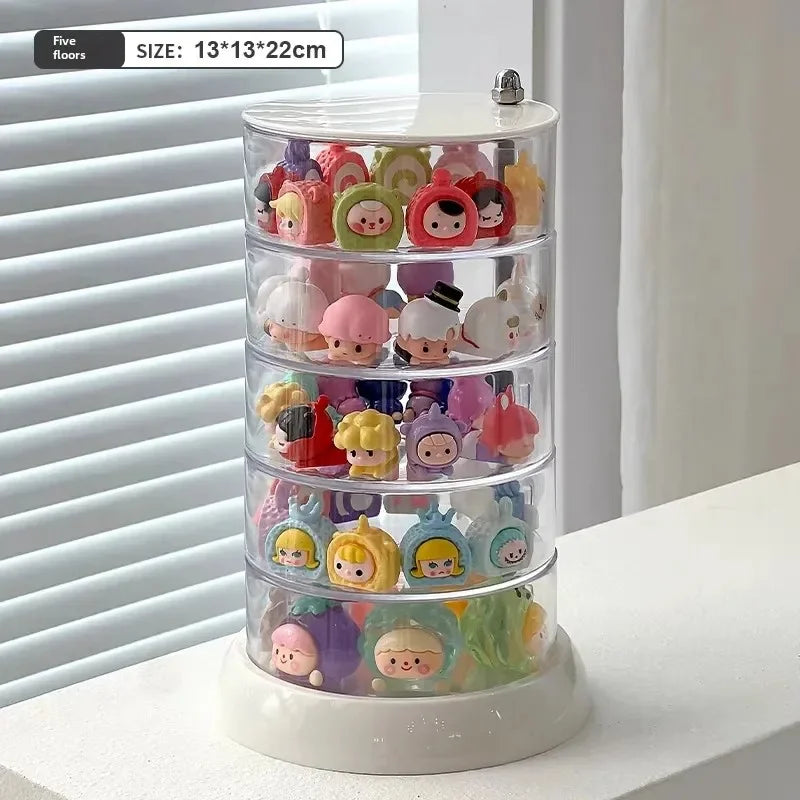 Rotating Multi-Layer Jewelry & Figurine Storage Box – Dustproof
