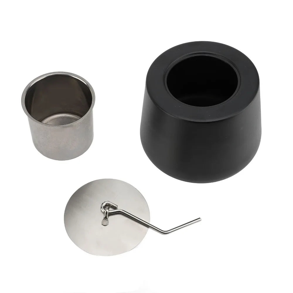 Mini Ceramic Tabletop Fire Pit Bowl – Black Indoor Fireplace