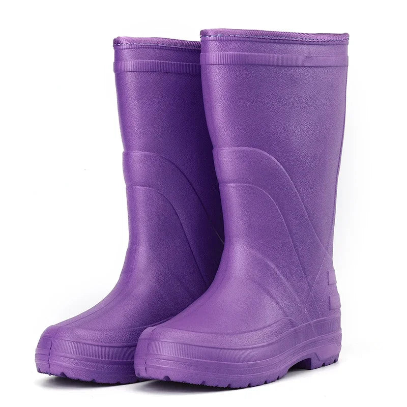 Women's Waterproof EVA Rain Boots – Anti-Slip Mid-Calf Snow Boot