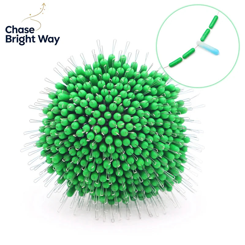 300-Pack Silicone Fishing Bobber Stoppers & Space Bean Connectors