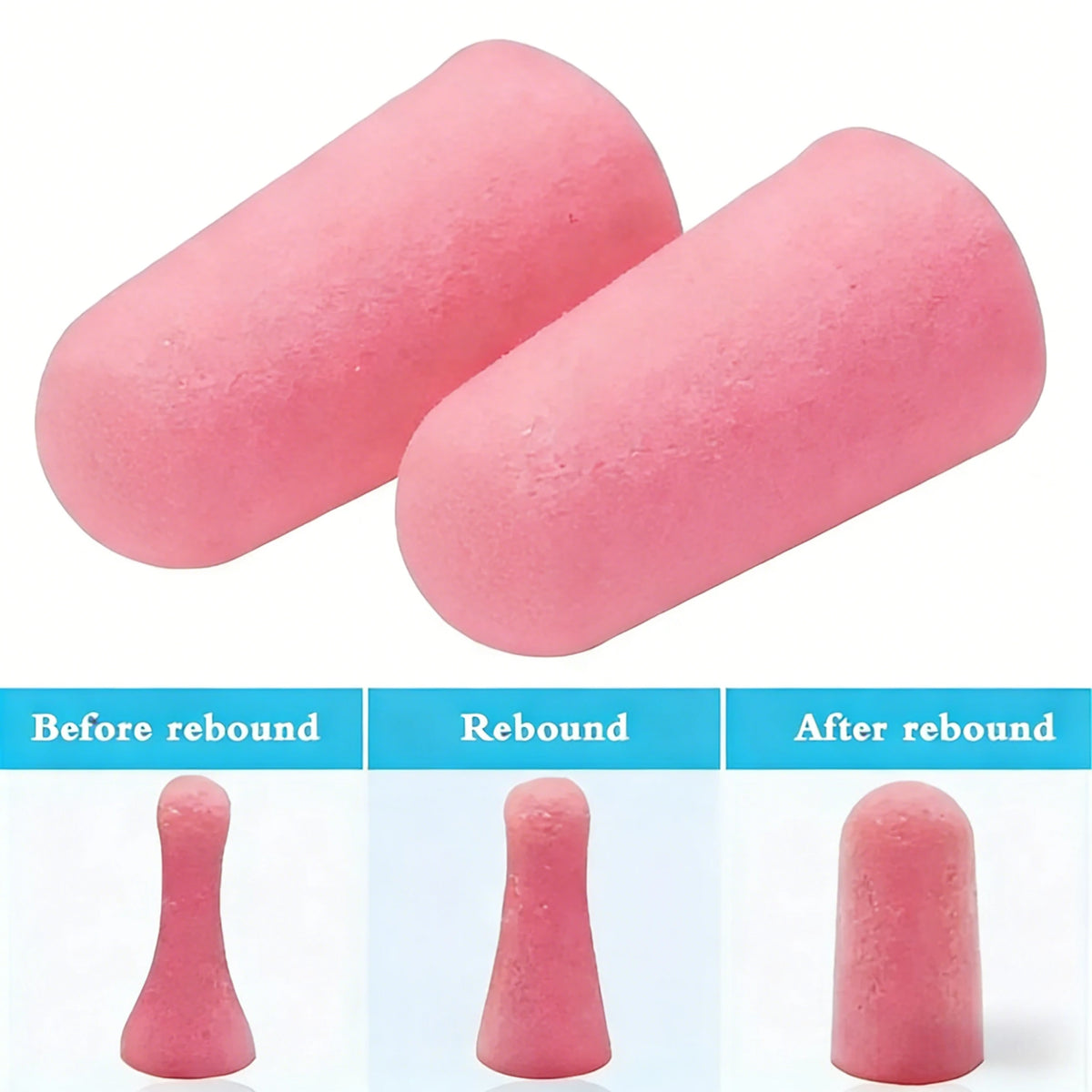 Soft Foam Earplugs 20/50 Pairs – Sleep, Travel & Noise Block