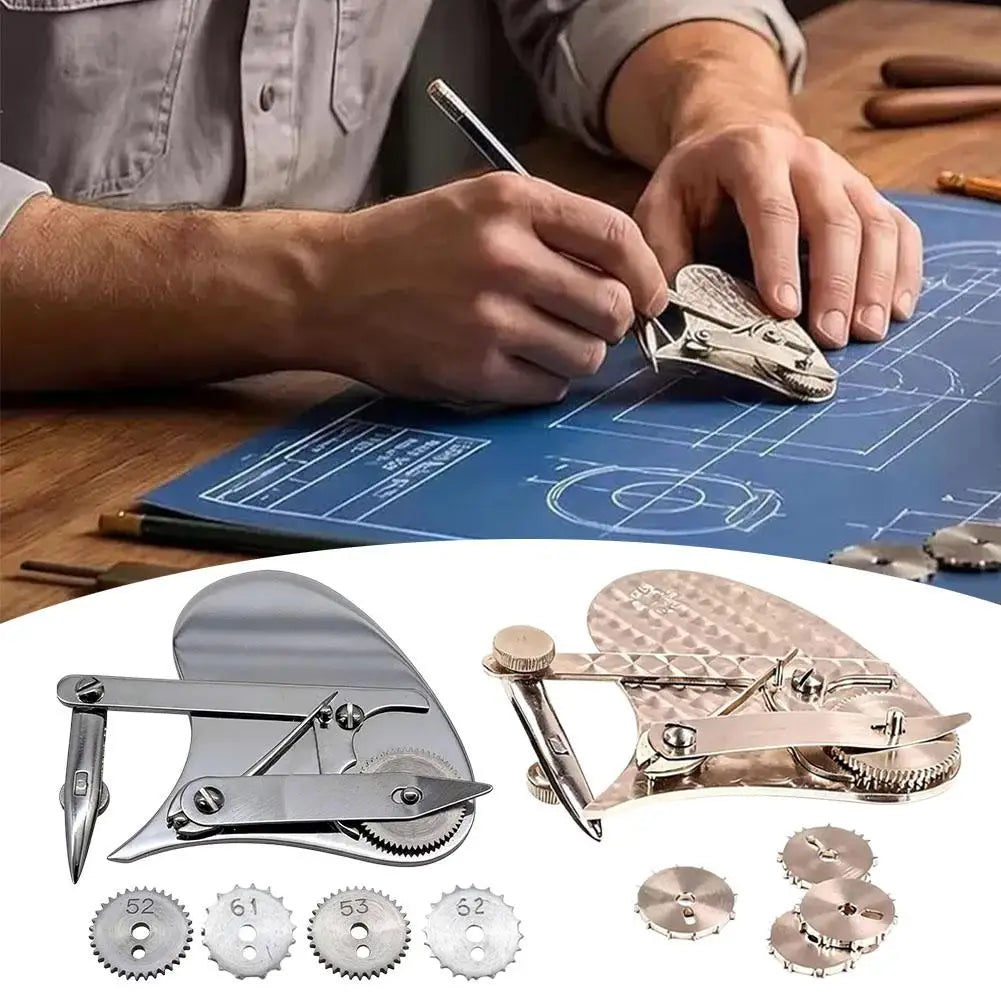 Mechanical Gear Ruling Pen Set – Dotting & Dashed Line Scriber