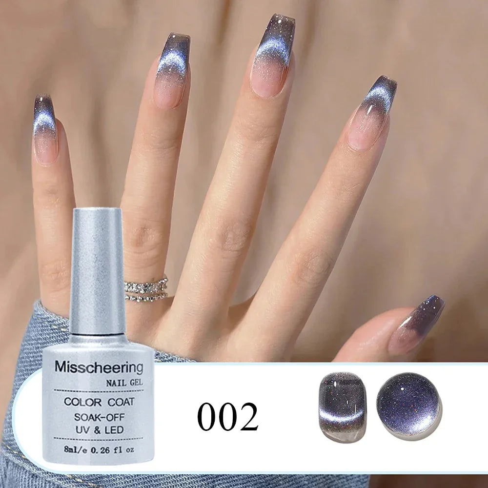 Cat's Eye Magnetic Gel Nail Polish – UV/LED Crystal Blue 8ml