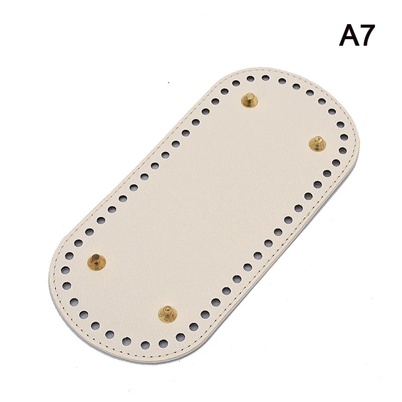 PU Leather Bag Base 22×10cm – DIY Crochet Knitted Bag Bottom