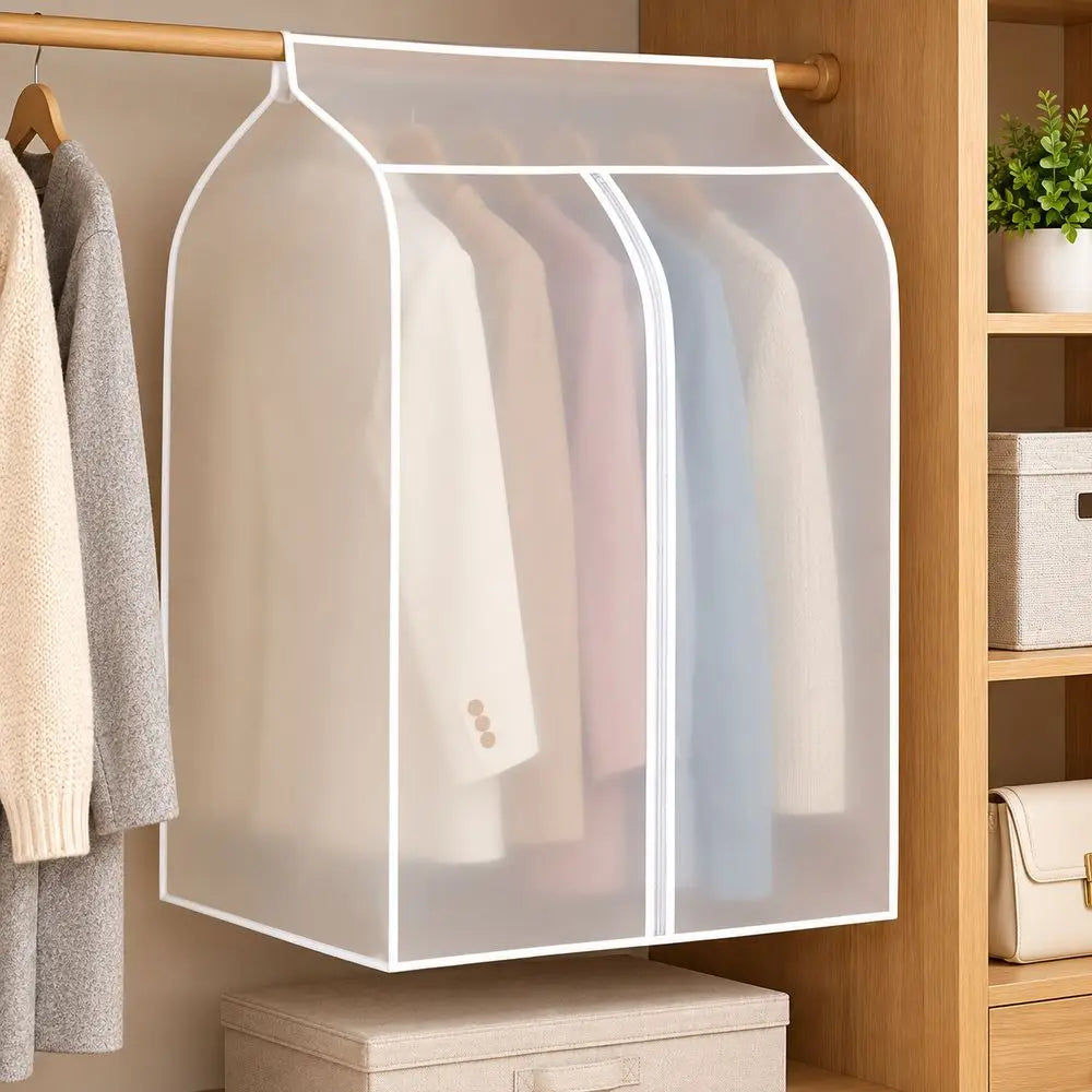 PEVA Garment Cover Bag – Dustproof Translucent Clothes Storage