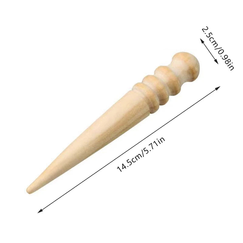 Solid Wood Leather Edge Burnisher Slicker | Craft Tool