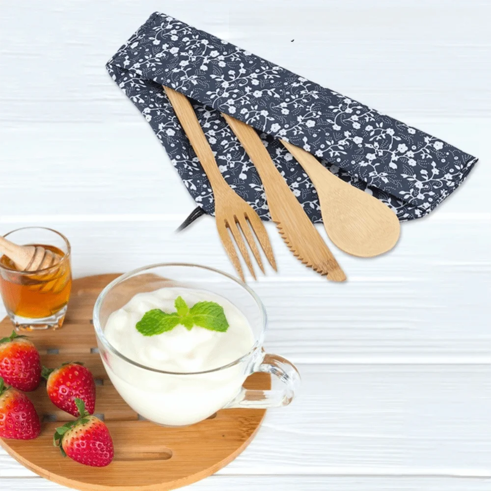 Eco-Friendly Wooden Flatware Set | Japanese Style Knife Fork Spoon