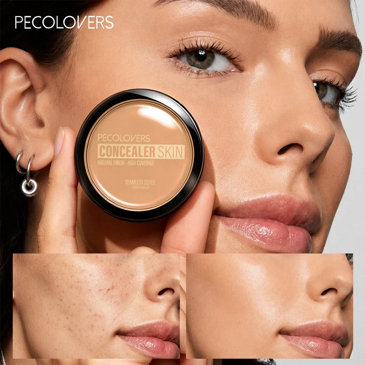 Waterproof Cream Concealer Palette – Full Coverage Contour & Highlight