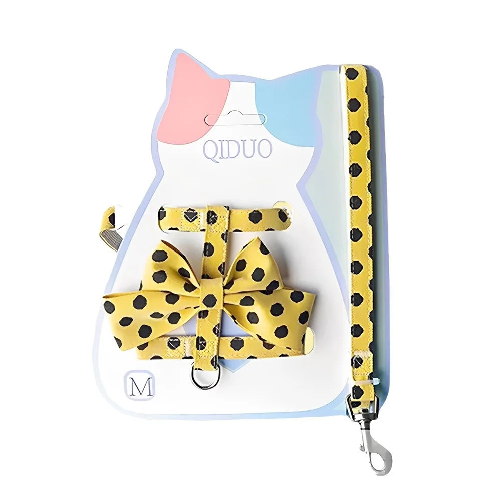 Polka Dot Pet Vest Harness & Leash Set – Cat & Puppy