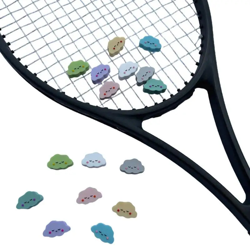 Tennis Racket Vibration Dampener – Silicone Cloud Shape 1/8 Pack