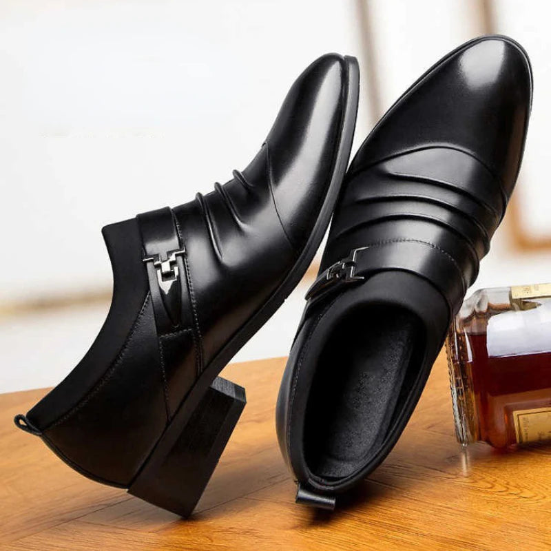 LEDP Men's Oxford Slip-On Dress Shoes – Formal Business Loafers