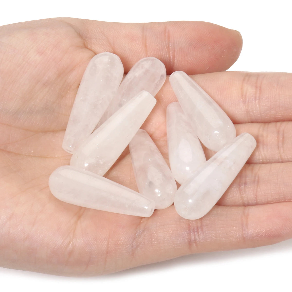Water Drop Spacer Beads 10x30mm – Chalcedony Howlite DIY Jewelry