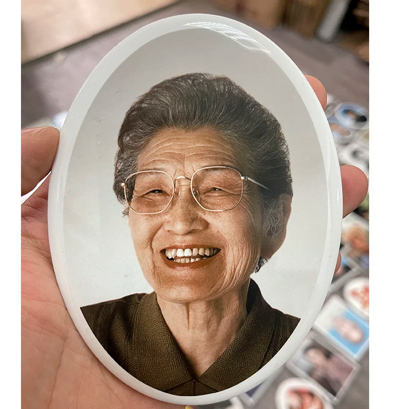 Custom Ceramic Memorial Photo Plaque – Personalized Porcelain Tile