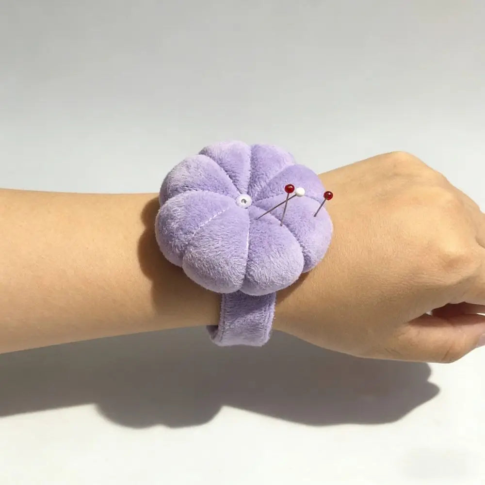 Pumpkin Wrist Pin Cushion – Violet Velvet Sewing Needle Holder