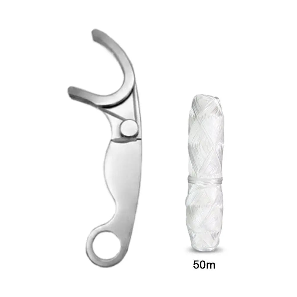 Reusable Stainless Steel Floss Pick Set – 50m Dental Floss