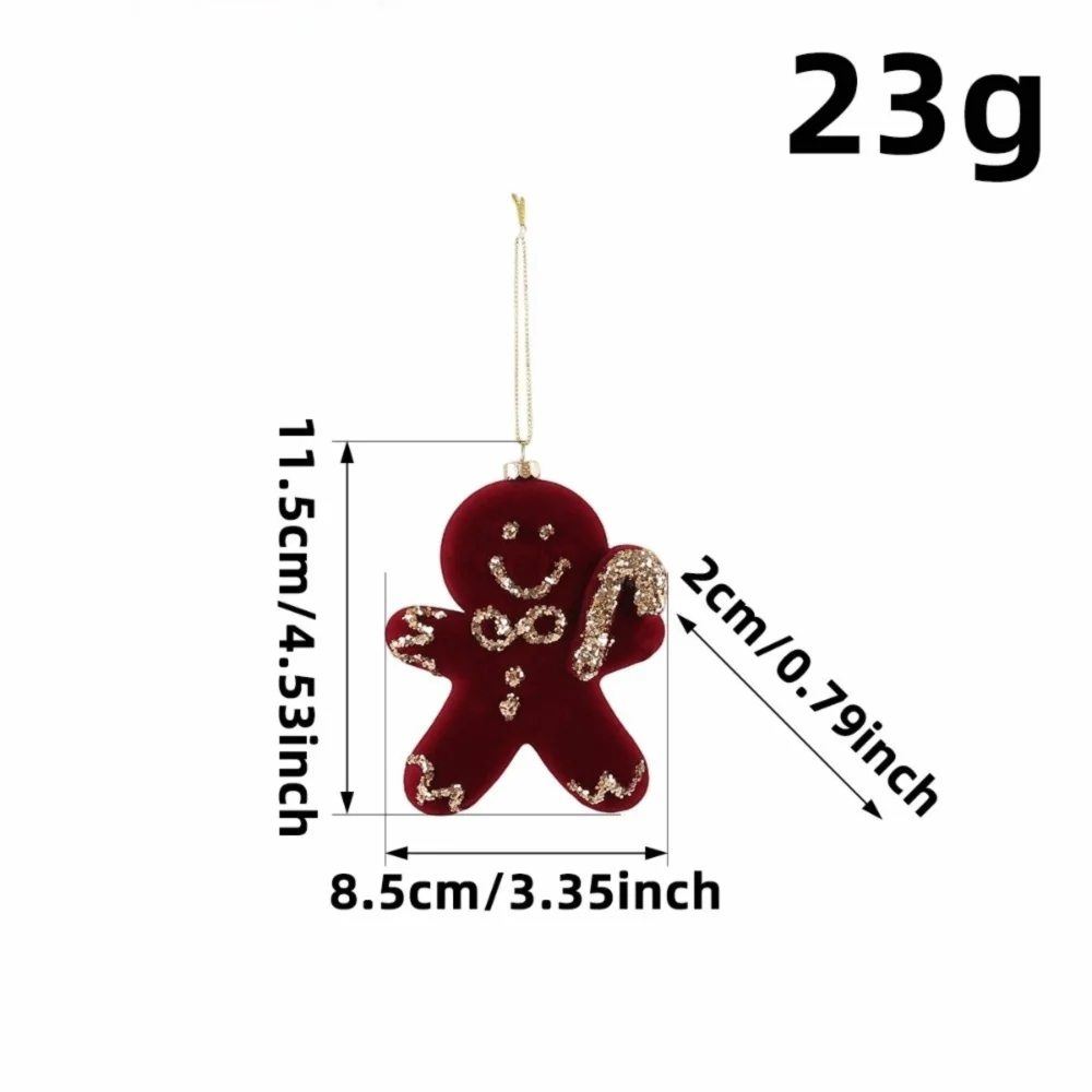 Red Flocked Velvet Christmas Ornaments – Glitter Trim Multi-Shape