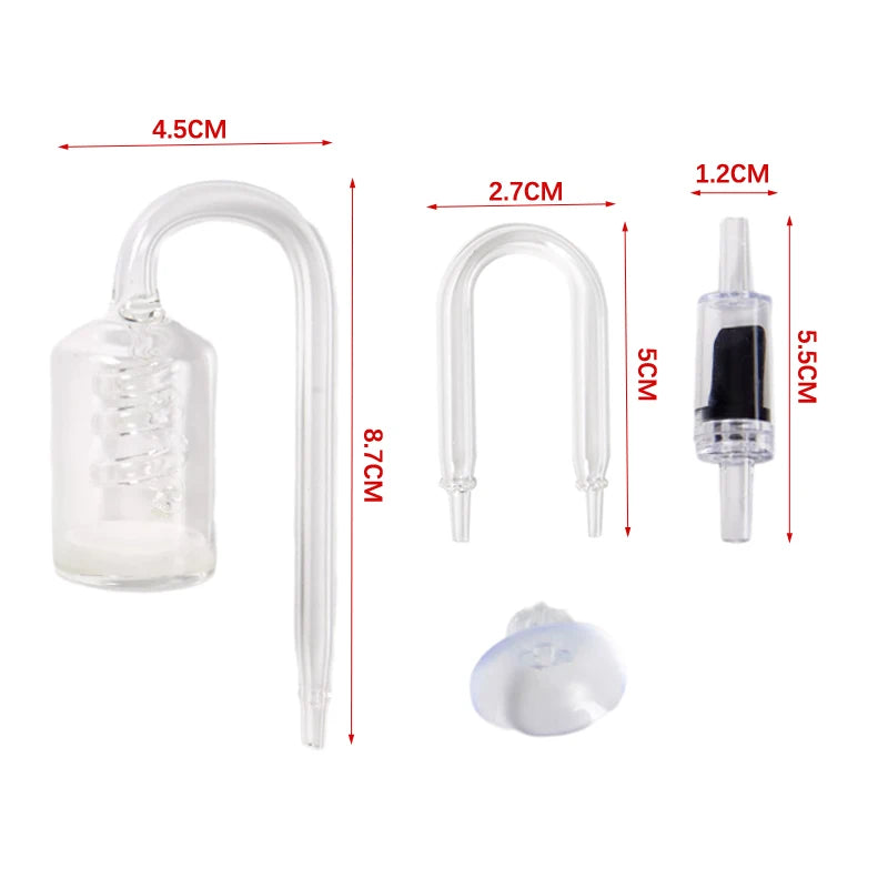 U-Shape Glass Aquarium CO2 Diffuser & Bubble Atomizer