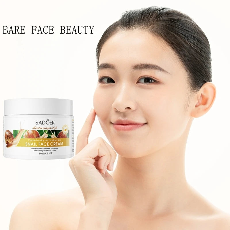 SADOER Snail Moisturizing Cream 140g – Hydrates & Firms Skin