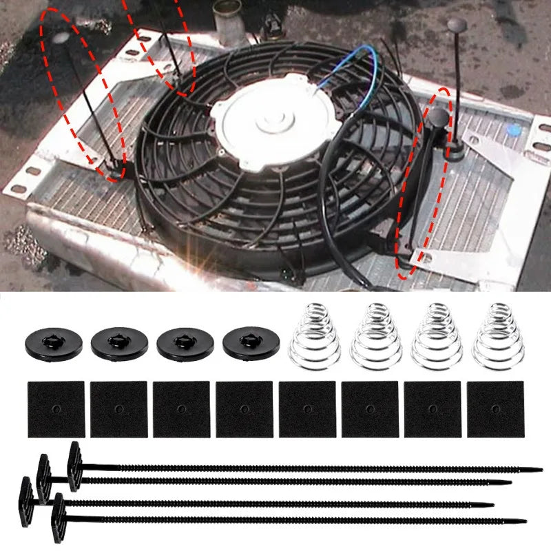 Universal Radiator Fan Mounting Kit 2-Set | Car & Truck