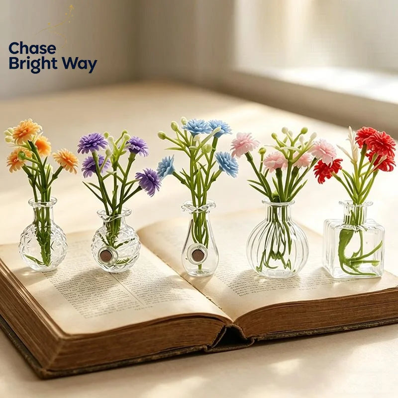 Mini Glass Flower Vases – 1 or 5 Pack, Lead-Free Clear Glass