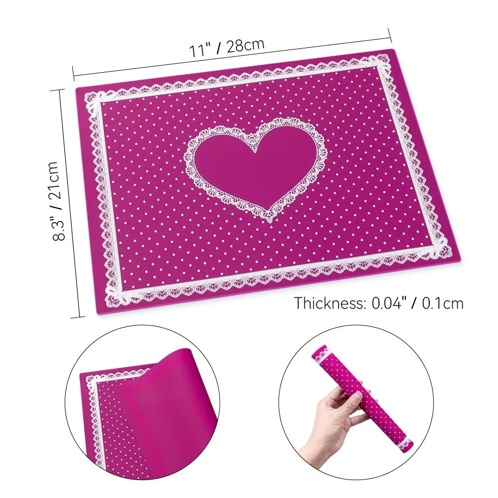Silicone Nail Art Mat – Foldable Non-Slip Lace Hand Pillow Pad