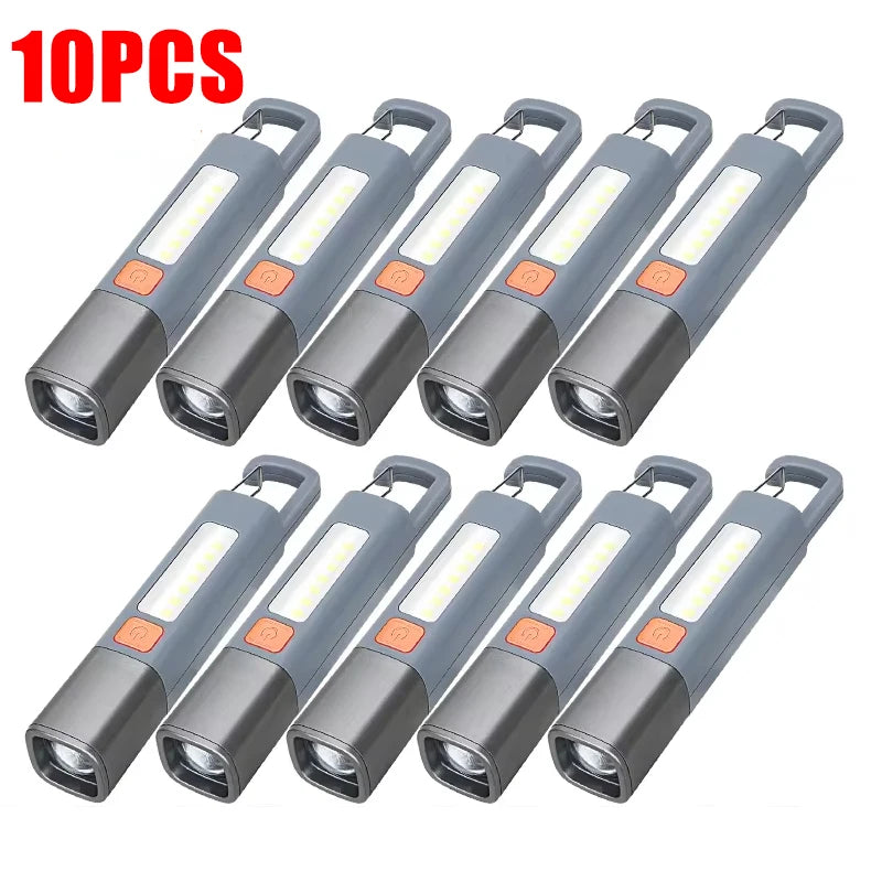 XPE LED Flashlight with Hook – USB-C Rechargeable Camping Torch