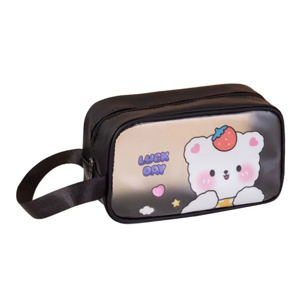 Transparent PVC Cartoon Cosmetic Bag – Waterproof Travel Organizer