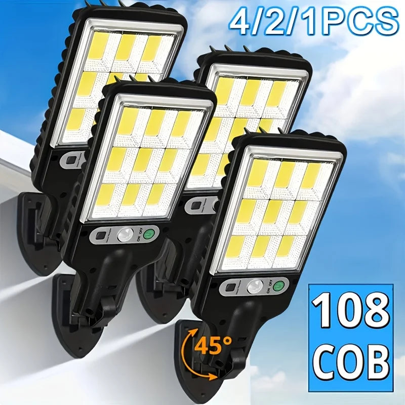 Solar Wall Light PIR Motion Sensor 3 Modes IP65 Outdoor LED