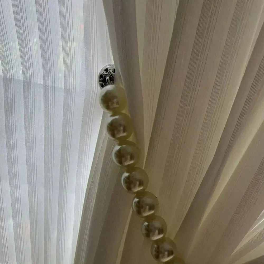 Magnetic Pearl Curtain Tiebacks – No-Drill Holdback Hooks