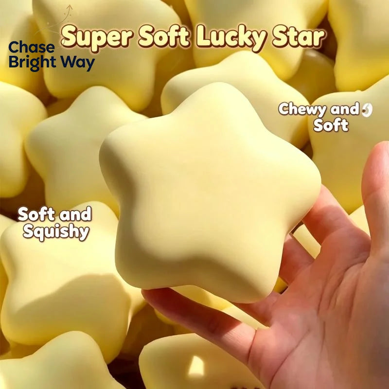 Yellow Star Squeeze Toy – Slow-Rebound PU Desk Fidget Ornament