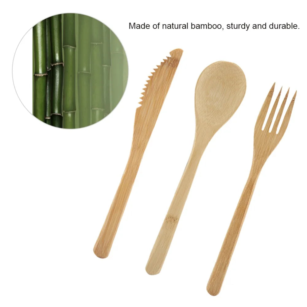 Eco-Friendly Wooden Flatware Set | Japanese Style Knife Fork Spoon