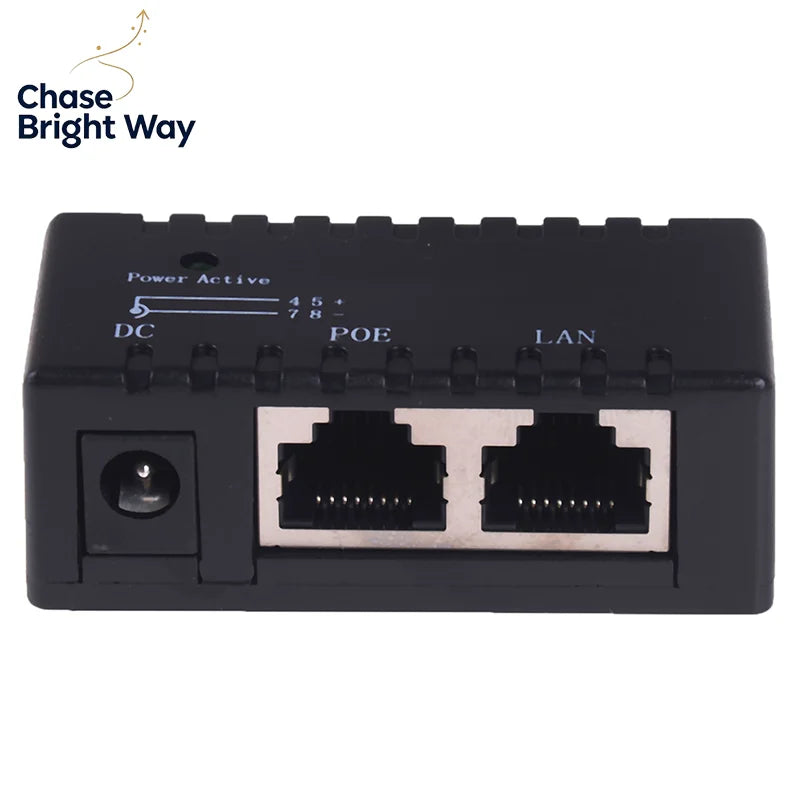 Passive PoE Injector 12V–48V for IP Camera, VoIP & AP