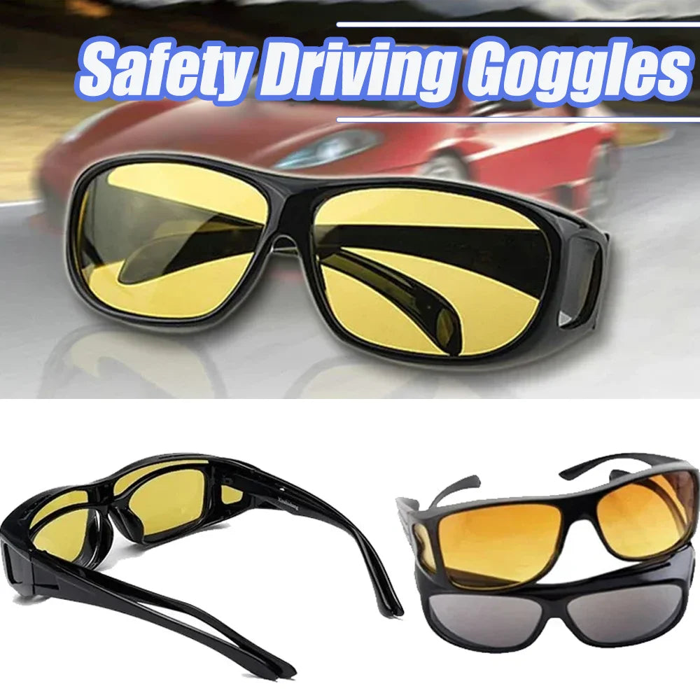Anti-Glare Driving Sunglasses – Day & Night UV Protection