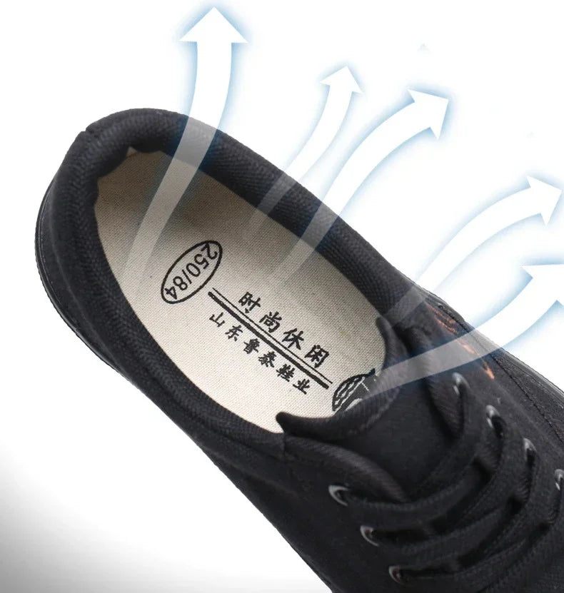 LEDP Men's Non-Slip Vulcanized Canvas Sneakers | Mesh Breathable