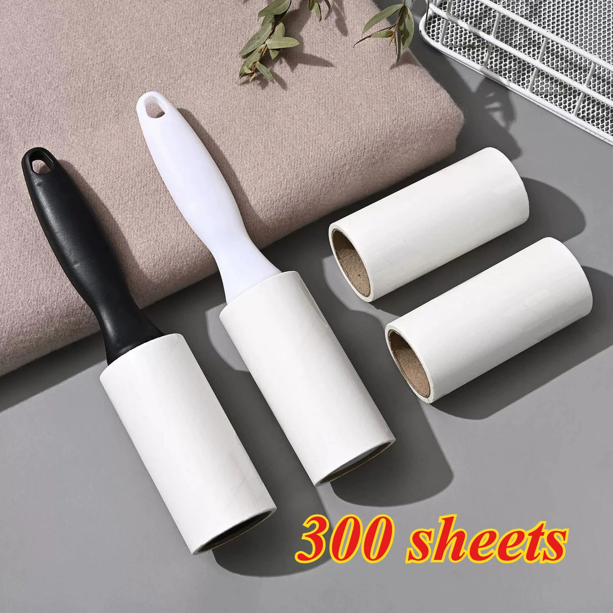 Sticky Lint Roller 120/300 Sheets – Pet Hair & Dust Remover