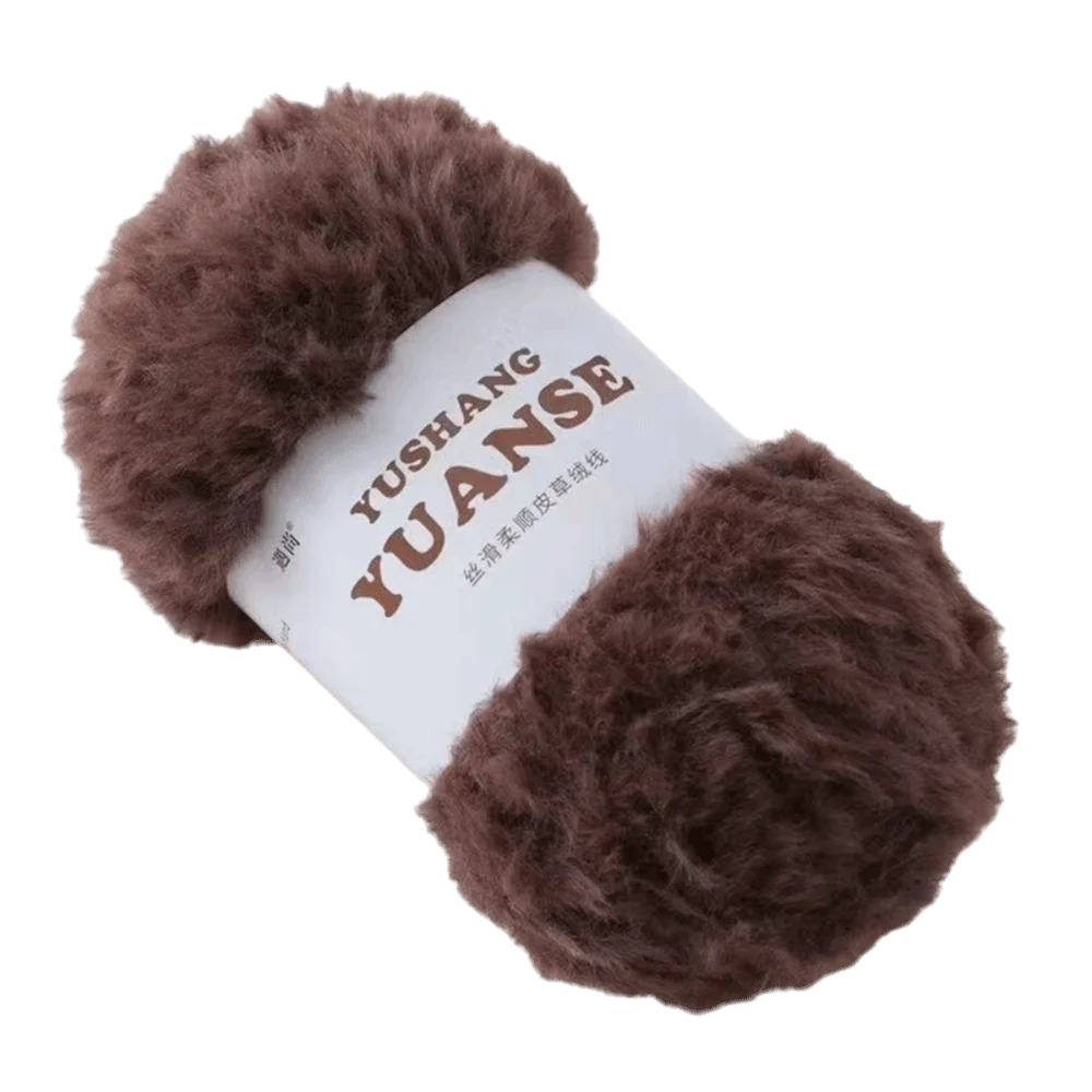 100g Faux Mink Fur Yarn – Soft Long Pile Knitting & Crochet