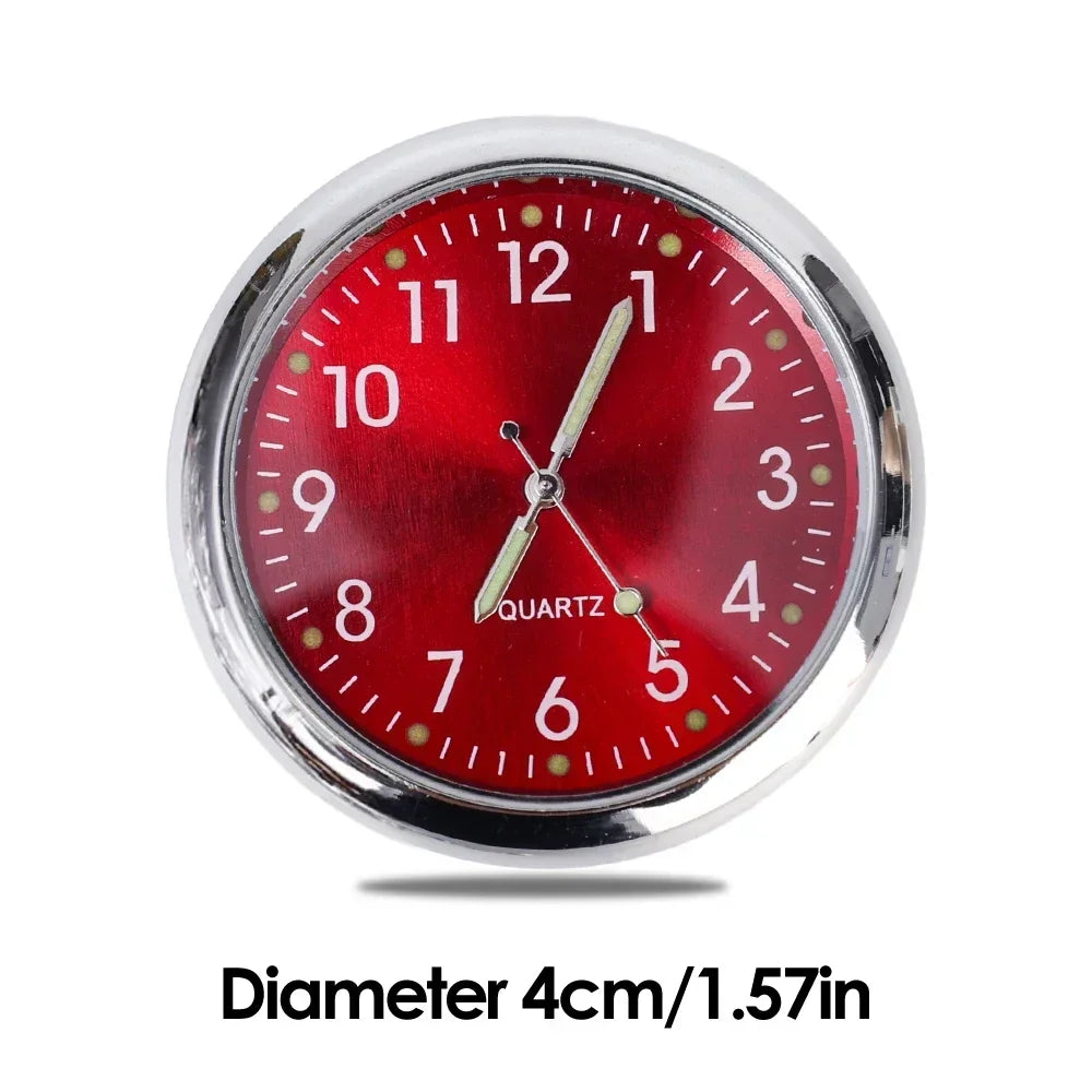 Mini Luminous Quartz Car Clock – Stick-On & Air Vent Mount